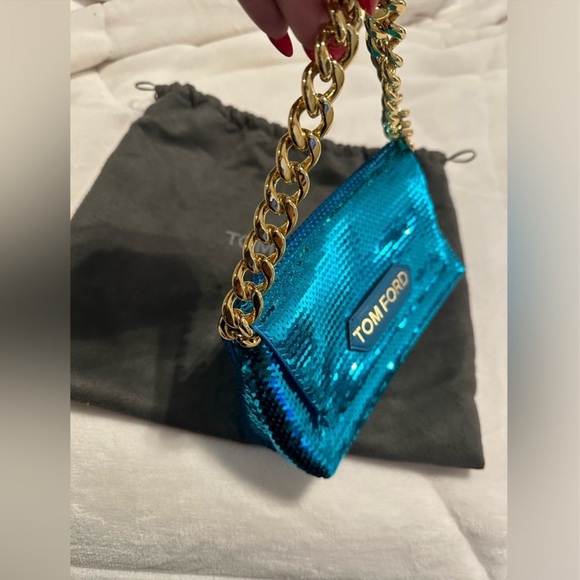 Authentic Tom Ford Sequin mini chain handbag - Picture 4 of 4
